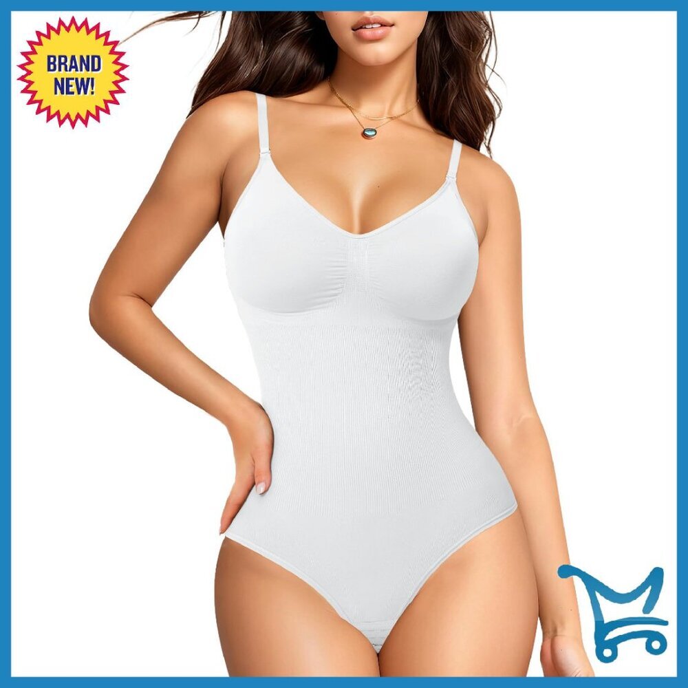 Seamless Tummy Control Bodysuit Shapewear with Adjustable Straps